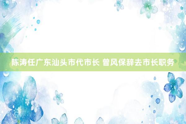 陈涛任广东汕头市代市长 曾风保辞去市长职务