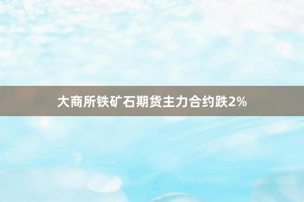 大商所铁矿石期货主力合约跌2%