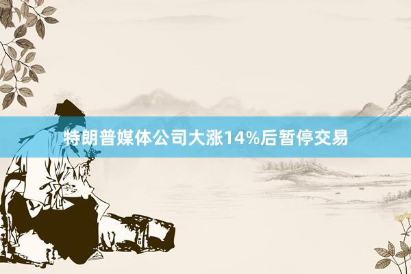 特朗普媒体公司大涨14%后暂停交易