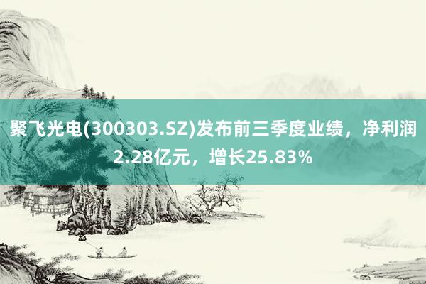 聚飞光电(300303.SZ)发布前三季度业绩，净利润2.28亿元，增长25.83%