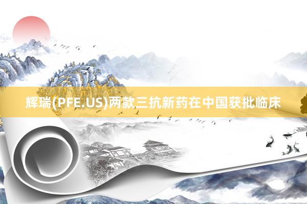 辉瑞(PFE.US)两款三抗新药在中国获批临床