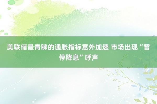 美联储最青睐的通胀指标意外加速 市场出现“暂停降息”呼声