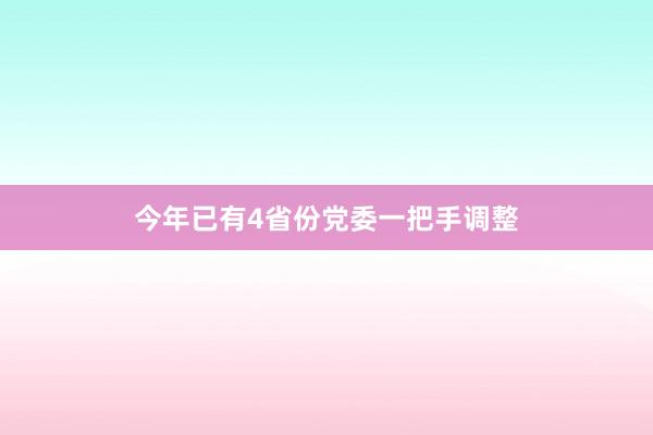 今年已有4省份党委一把手调整