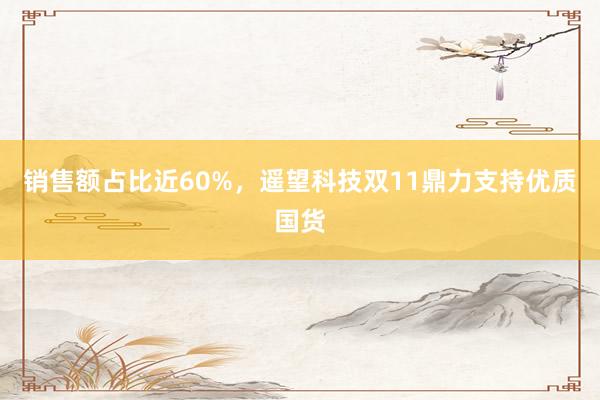 销售额占比近60%，遥望科技双11鼎力支持优质国货