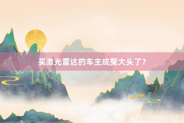 买激光雷达的车主成冤大头了？