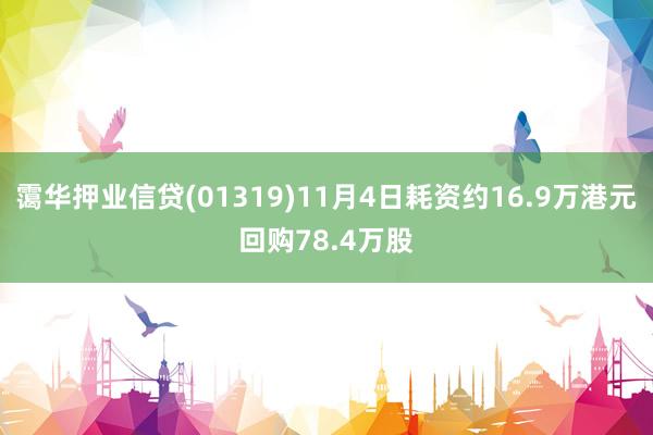 霭华押业信贷(01319)11月4日耗资约16.9万港元回购78.4万股