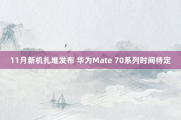 11月新机扎堆发布 华为Mate 70系列时间待定