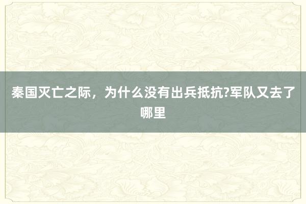 秦国灭亡之际，为什么没有出兵抵抗?军队又去了哪里