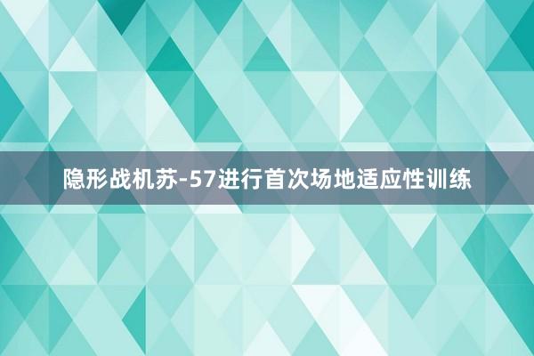 隐形战机苏-57进行首次场地适应性训练