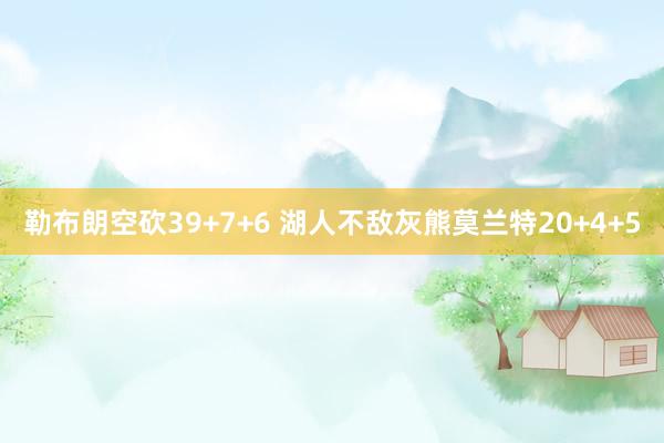 勒布朗空砍39+7+6 湖人不敌灰熊莫兰特20+4+5