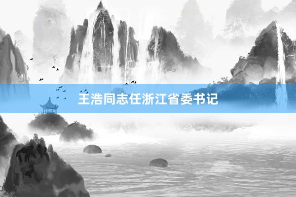 王浩同志任浙江省委书记