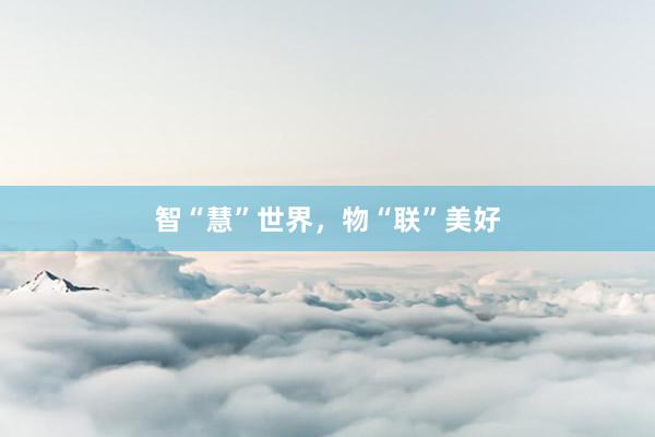 智“慧”世界，物“联”美好