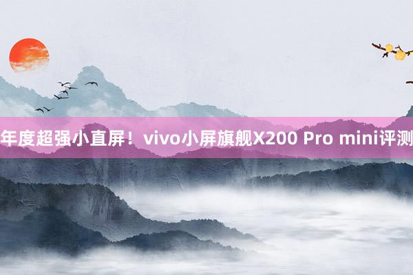 年度超强小直屏！vivo小屏旗舰X200 Pro mini评测