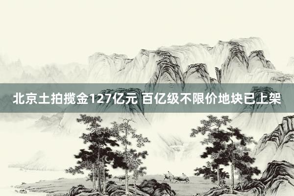 北京土拍揽金127亿元 百亿级不限价地块已上架