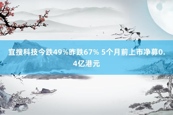 宜搜科技今跌49%昨跌67% 5个月前上市净募0.4亿港元